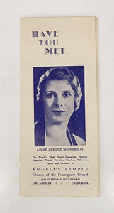 Have You Met Aimee Semple McPherson