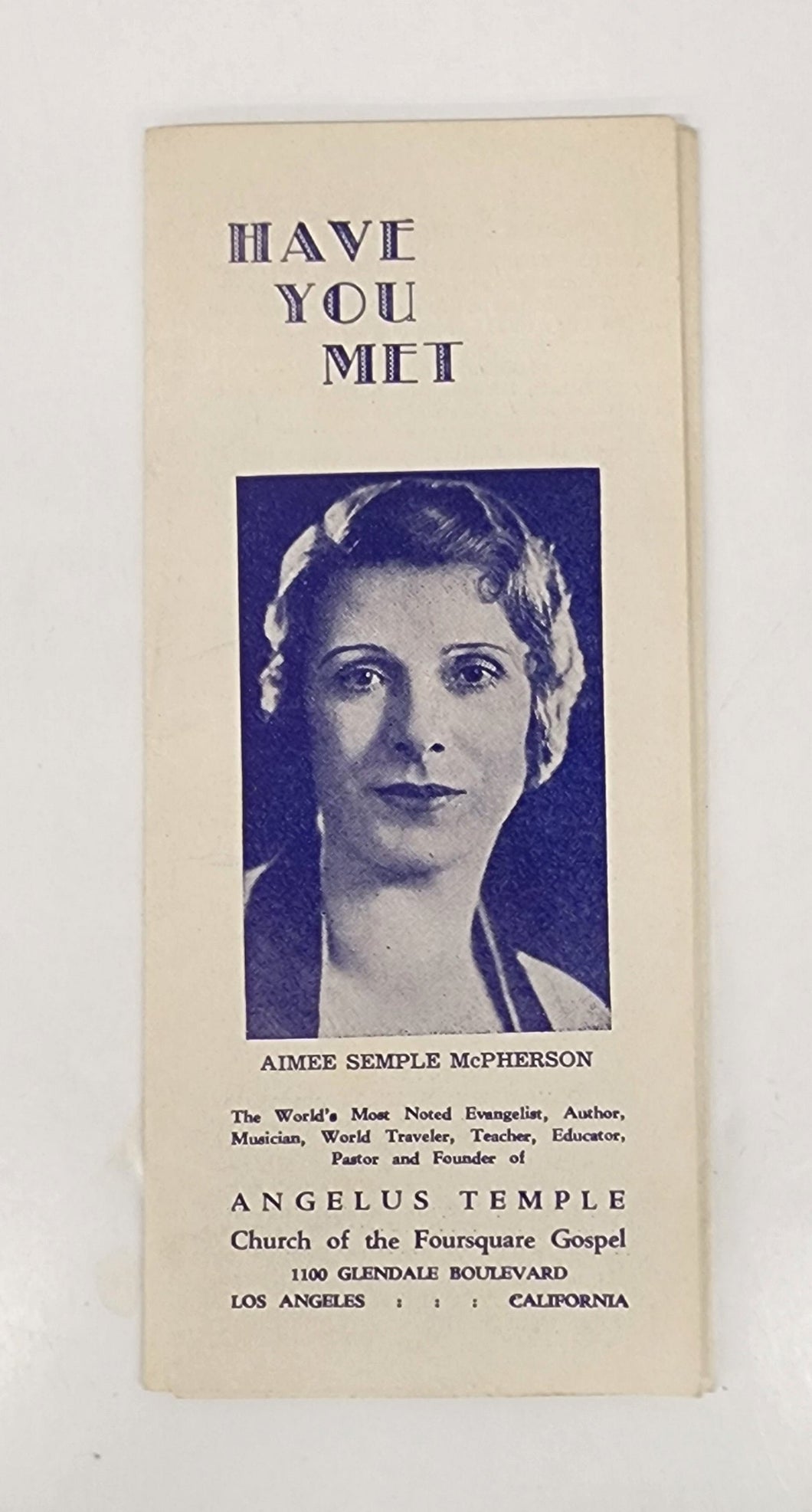 Have You Met Aimee Semple McPherson