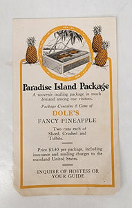 Advertisement for Dole's Fancy Pineapple