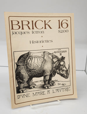 Brick 16: a journal of reviews, fall 1982