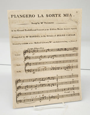 Piangero La Sorte Mia (sheetmusic)