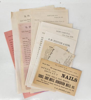 Advertising flyers from S. R. Foster & Son