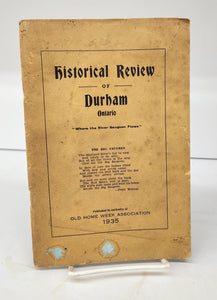 Historical Review of Durham Ontario