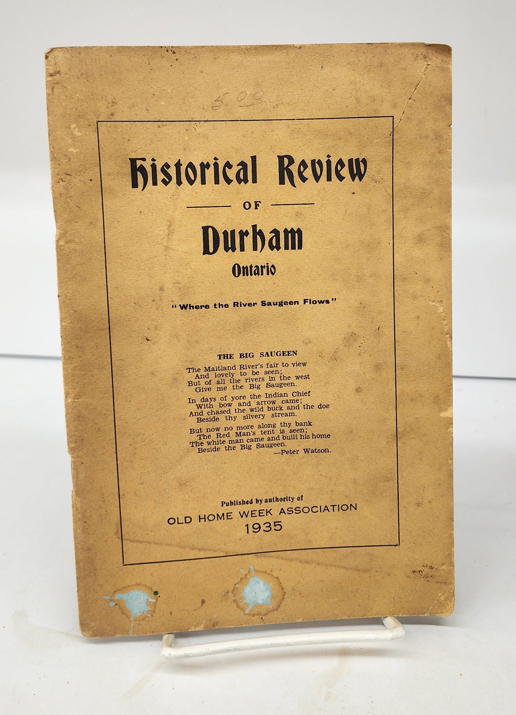 Historical Review of Durham Ontario