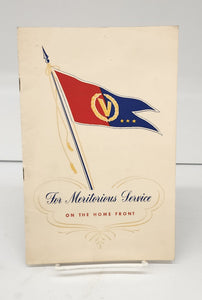 For Meritorious Service on the Home Front