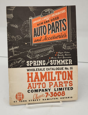 Hamilton Auto Parts Spring & Summer catalogue ca. 1939
