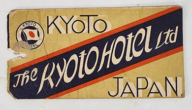 Luggage tag for Kyoto Hotel, Japan