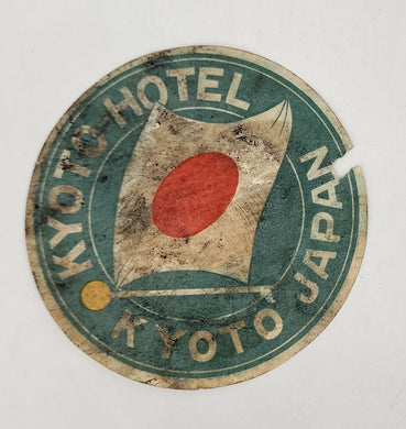 Luggage label for Kyoto Hotel