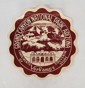 Luggage label from Verkamp's Souvenir Store