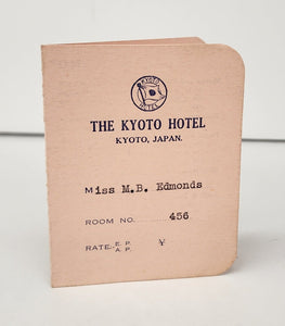 Card from The Kyoto Hotel, Japan