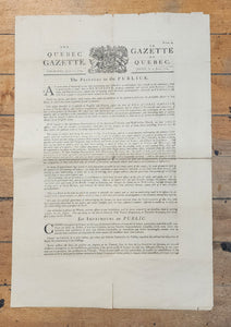The Quebec Gazette, June 21, 1764
