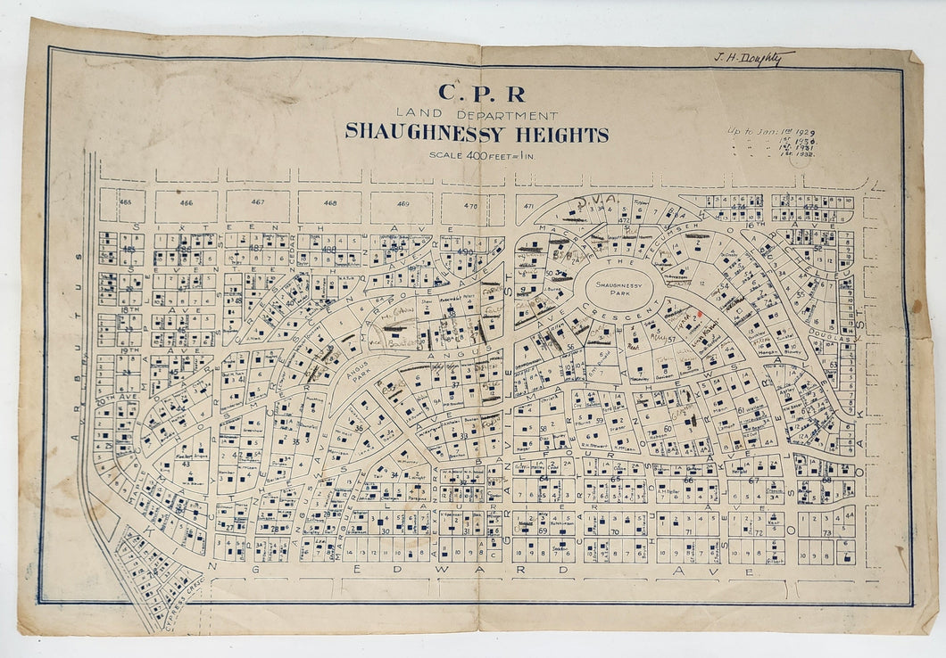 Plan of Shaugnessy Heights