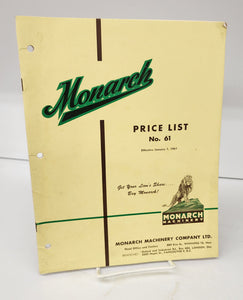 Monarch Price List No. 61