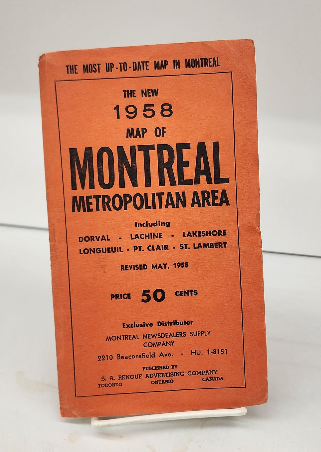 The New 1958 Map of Montreal Metropolitan Area