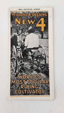 McCormick-Deering New 4: World's Most Popular Riding Cultivator