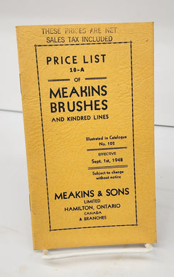 Price List 10-A of Meakins Brushes and Kindred Lines