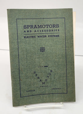 Spramotors and Accessories: Electric Water Systems catalogue 1942