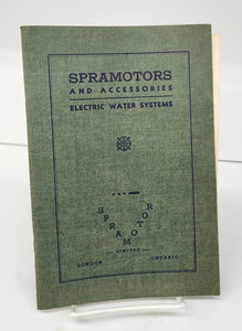Spramotors and Accessories: Electric Water Systems catalogue 1942