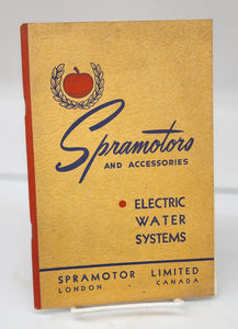 Spramotors and Accessories: Electric Water Systems catalogue 1947