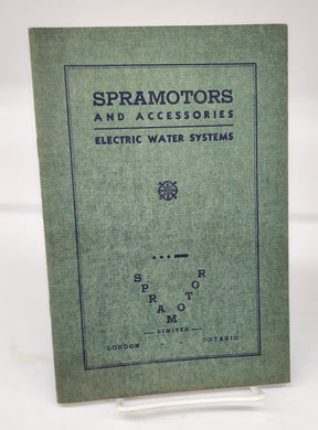 Spramotors and Accessories: Electric Water Systems catalogue 1942