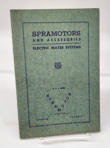 Spramotors and Accessories: Electric Water Systems catalogue 1942
