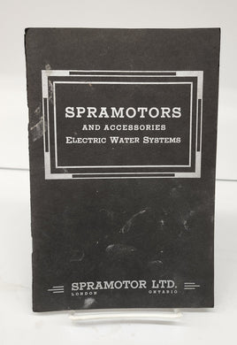 Spramotors and Accessories: Electric Water Systems catalogue 1941
