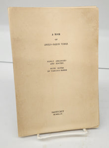 A Book of Anglo-Saxon Verse