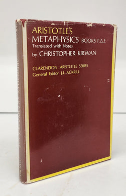 Aristotle's Metaphysics Books   ,    and E