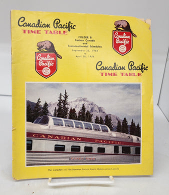 Canadian Pacific Time Table September 1955 - April 1956