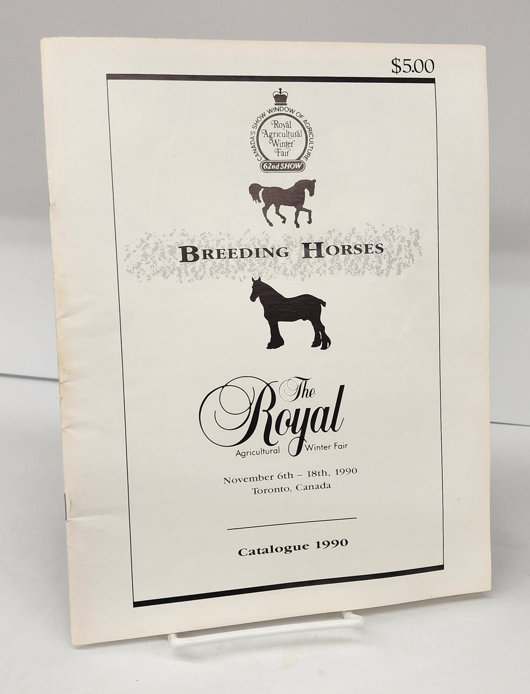 The Royal Agricultural Winter Fair Breeding Horses Catalogue, 1990