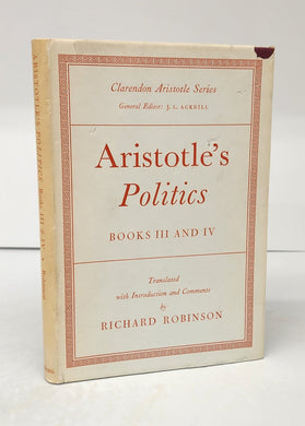 Aristotle's Politics Books III and IV