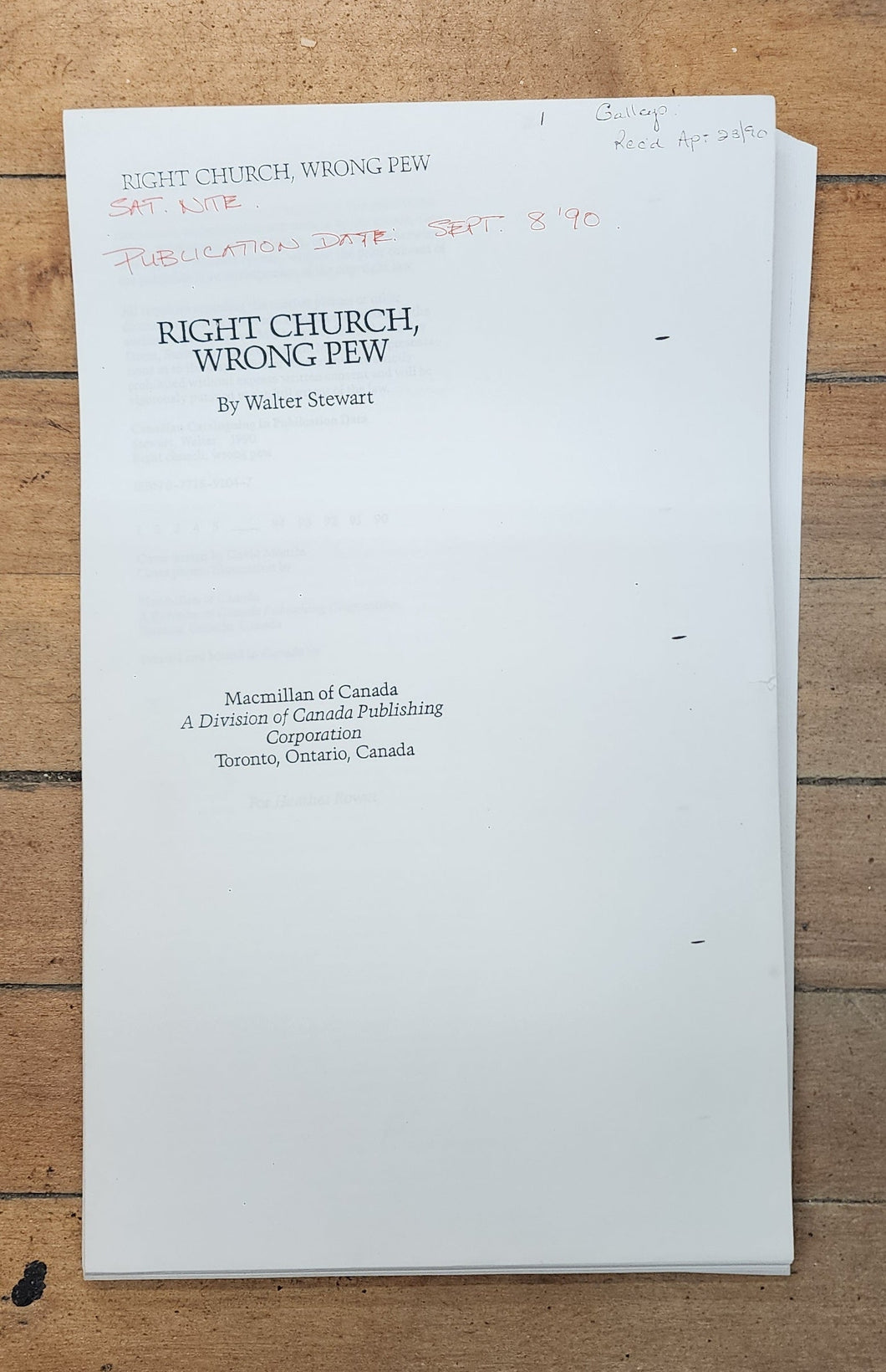 Right Church, Wrong Pew