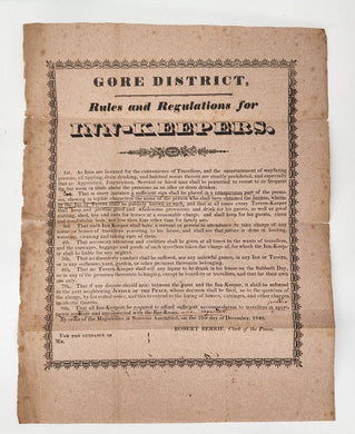 Rules and Regulations for Inn-Keepers