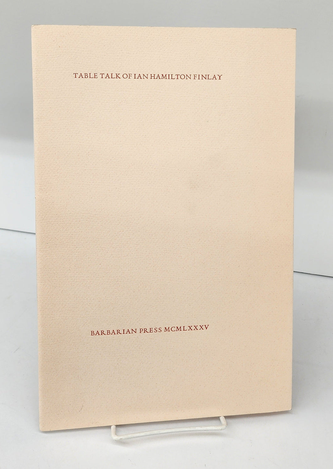 Table Talk of Ian Hamilton Finlay