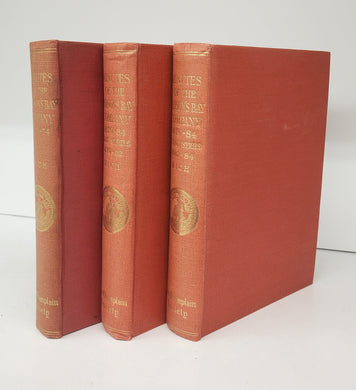 Minutes of the Hudson's Bay Company 1671-1674; Minutes of the Hudson's Bay Company 1679-1684. First Part, 1679-82. Second Part, 1682-84. 
