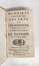 Memoires Concernans Les Arts et Les Sciences, Presentez a Monseigneur le Dauphin, de L'An M.DC.LXXII.