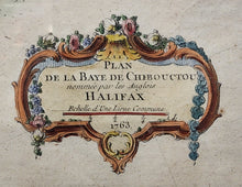 Plan de la Baye de Chebouctou nommée par les Anglois
