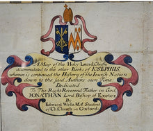 A Map of the Holy Land, Chiefly accomodated to the other Books of Josephus wherein is continued the History of the Jewish Nation down to the said Authors own time