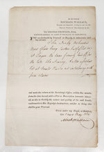 Order from Michael Wallace to Thomas Crawley, Surveyor-General of Lands in the Island of Cape-Breton