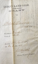 Indian Land Sale Grant to Robert Downie, Township of Orford, County of Kent, 30th April 1867