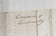 Commission of Lieutenantcy document