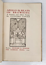 Apollo & Keats on Browning: A Fantasy and Other Poems