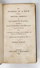 The Journal of a Tour Through British America to the Falls of Niagara