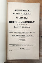 Appendix to the XLIInd Volume of the Journals of the House of Assembly of the Province of Lower-Canada. Session 1832-3.