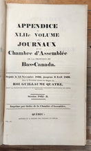 Appendix to the XLIInd Volume of the Journals of the House of Assembly of the Province of Lower-Canada. Session 1832-3.