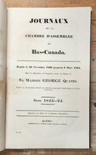 Journals of the House of Assembly of Lower-Canada. From the 25th November 1823 to the 9th March 1824.
