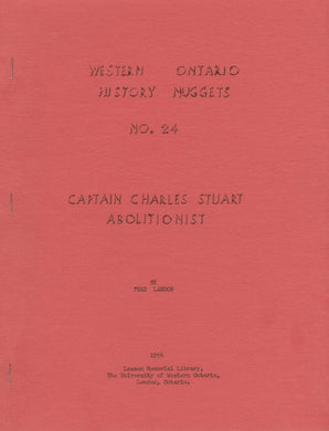 Captain Charles Stuart, Abolitionist
