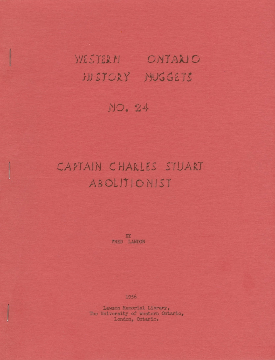Captain Charles Stuart, Abolitionist