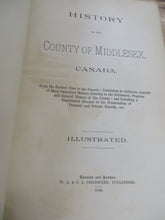 History of the County of Middlesex, Canada