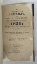 The Upper Canada Almanac and Provincial Calendar, For the Year of Our Lord 1831
